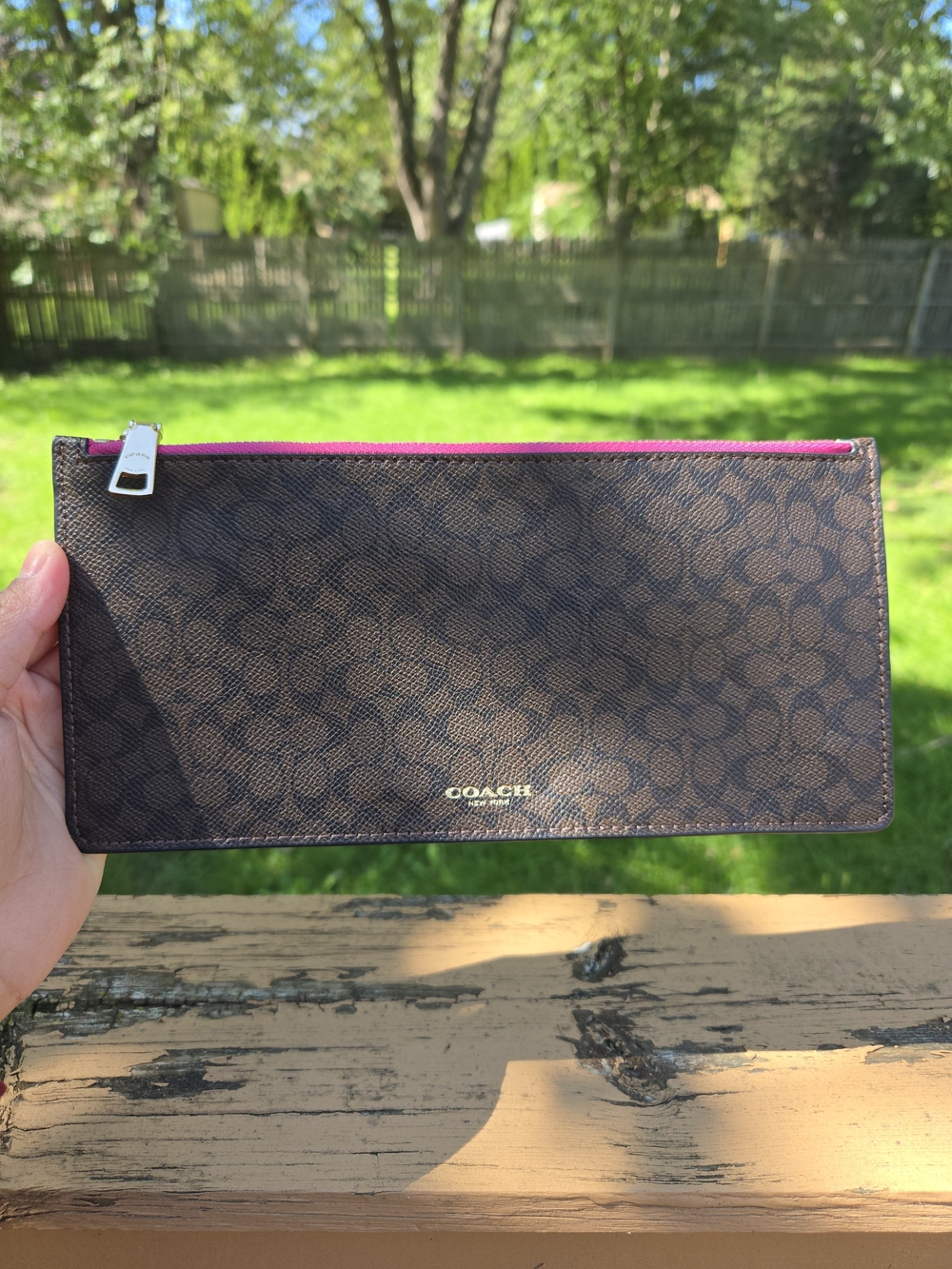 Coach Slim Signature C Pouch Wallet
